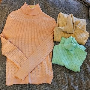 Lands End set of 3 light to medium weight sweaters